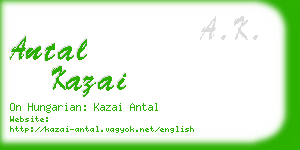 antal kazai business card